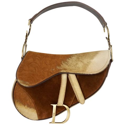 dior pony hair saddle bag